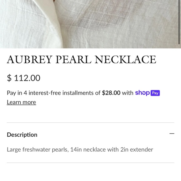 ALV Jewels Aubrey Pearl Necklace - Picture 4 of 4